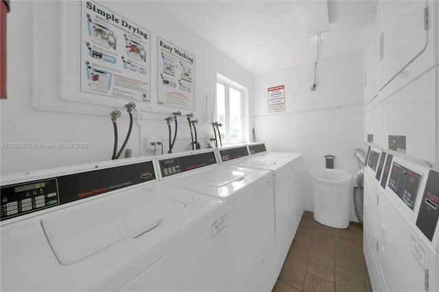 200 Galen Dr Unit 308, Key Biscayne, FL 33149 - common laundry area featuring washing machine and dryer
