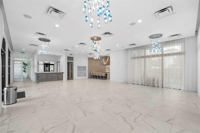 building lobby with visible vents
