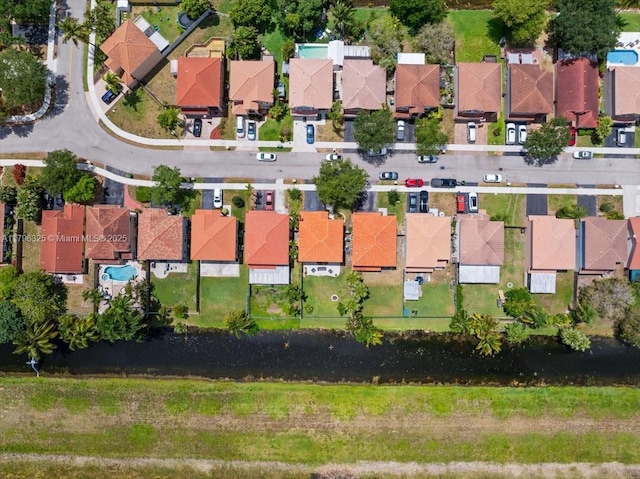 drone / aerial view with a residential view