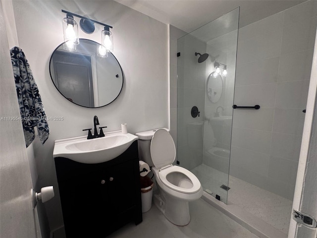 801 Atlantic Shores Blvd Unit 115, Hallandale Beach, FL 33009 - bathroom with toilet, vanity, and a walk in shower