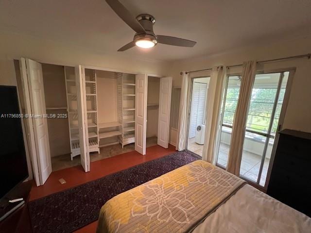 14 Westbury A 14, Deerfield Beach, FL 33442 - bedroom featuring ceiling fan and two closets