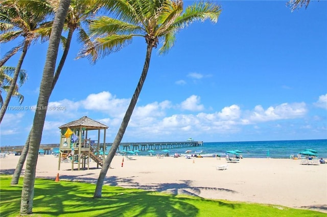 14 Westbury A 14, Deerfield Beach, FL 33442 - view of water feature with a beach view