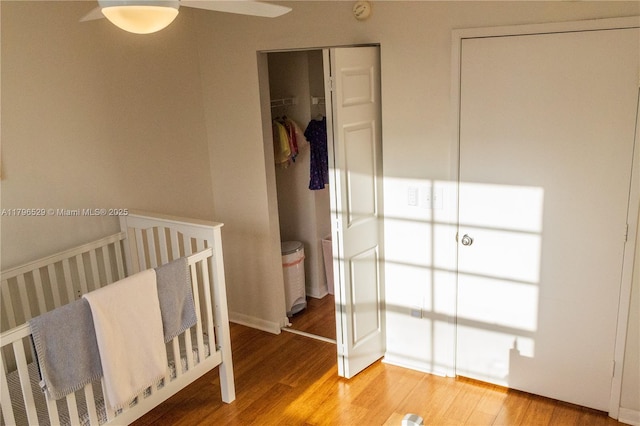 520 SE 5th Ave Unit 3302, Fort Lauderdale, FL 33301 - bedroom with a crib and wood finished floors