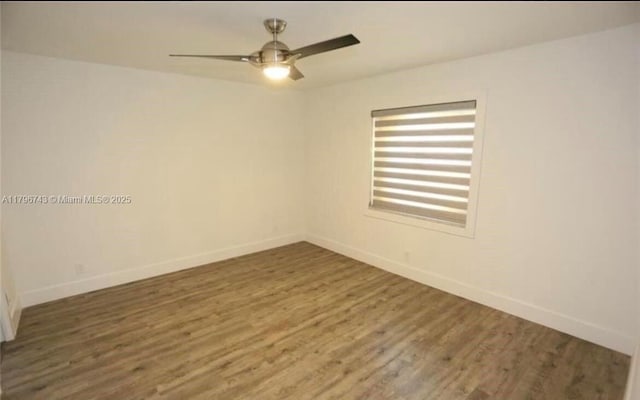 3688 N University Dr Unit H-3, Coral Springs, FL 33065 - unfurnished room with ceiling fan, baseboards, and wood finished floors