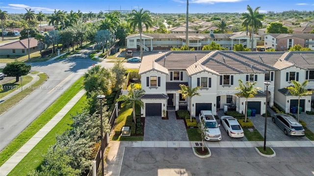 drone / aerial view with a residential view