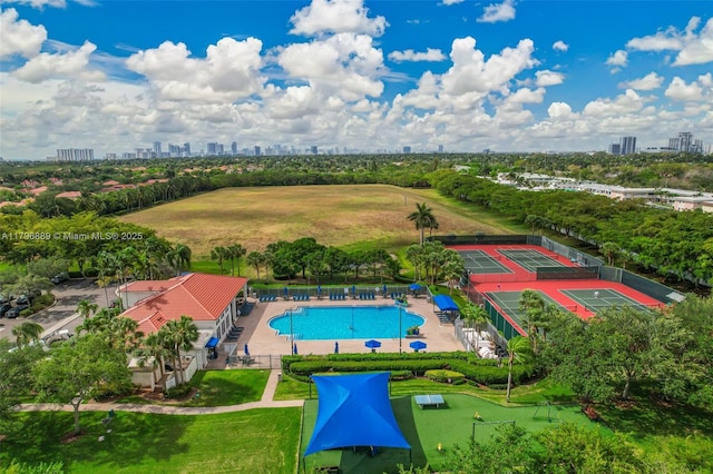 1110 Canella Ln, Hollywood, FL 33019 - drone / aerial view featuring a view of city