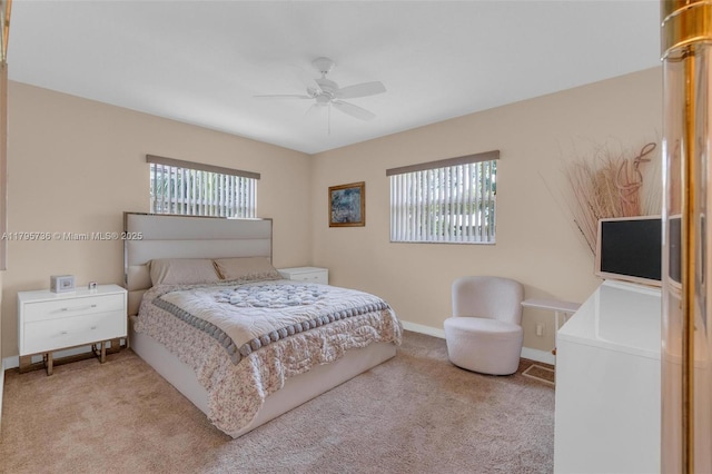 5101 N 37th St, Hollywood, FL 33021 - carpeted bedroom with baseboards and a ceiling fan