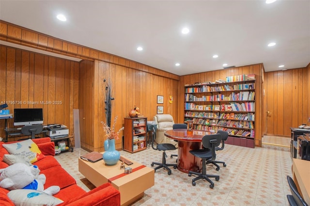 5101 N 37th St, Hollywood, FL 33021 - office area featuring wooden walls and recessed lighting