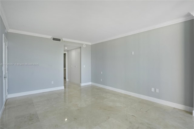 3400 SW 27th Ave Unit 1506, Miami, FL 33133 - empty room featuring crown molding and baseboards