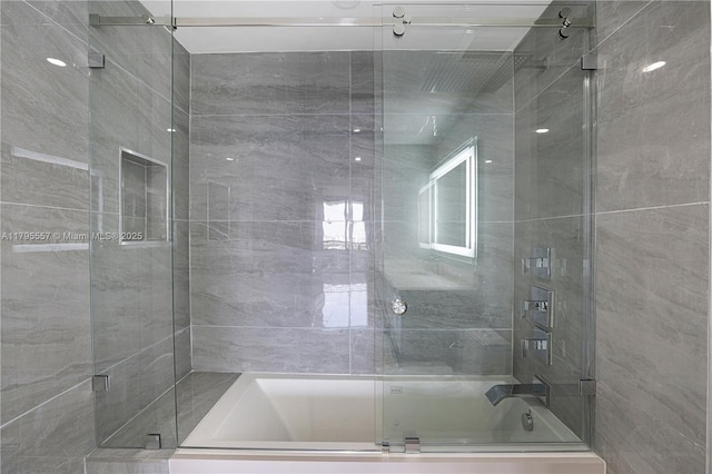 3400 SW 27th Ave Unit 1506, Miami, FL 33133 - bathroom featuring bath / shower combo with glass door