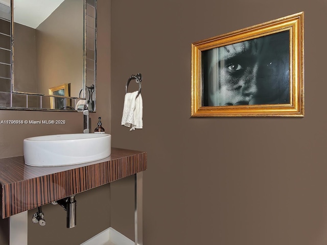 bathroom featuring a sink