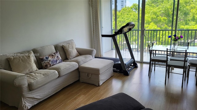 3401 N Country Club Dr Unit 410, Aventura, FL 33180 - living room with wood finished floors