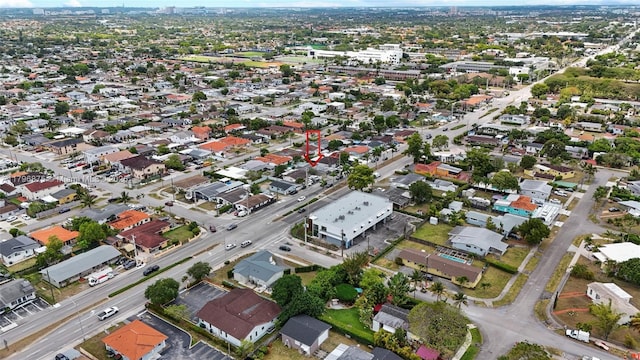bird's eye view with a residential view
