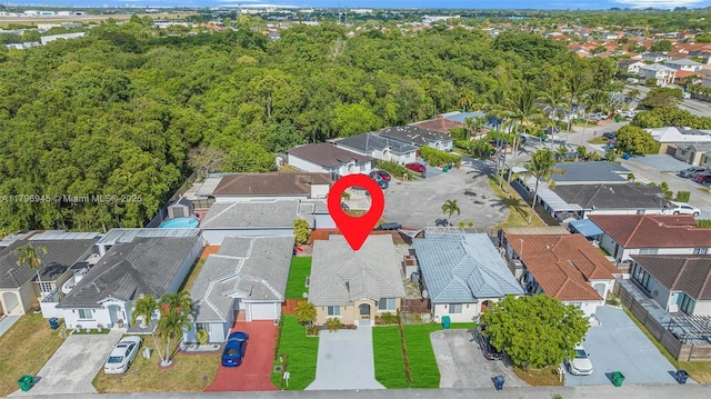 bird's eye view featuring a residential view