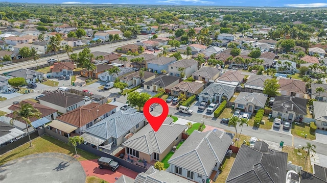 aerial view featuring a residential view