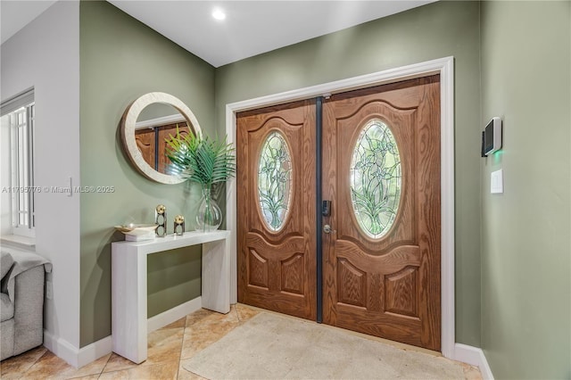 entryway with baseboards