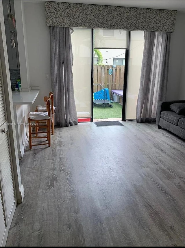 interior space featuring wood finished floors