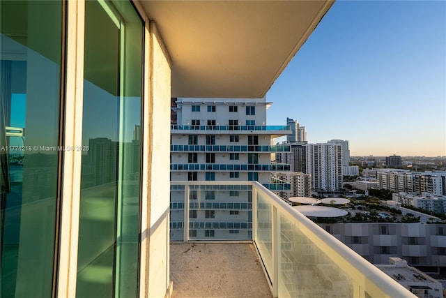 balcony with a city view