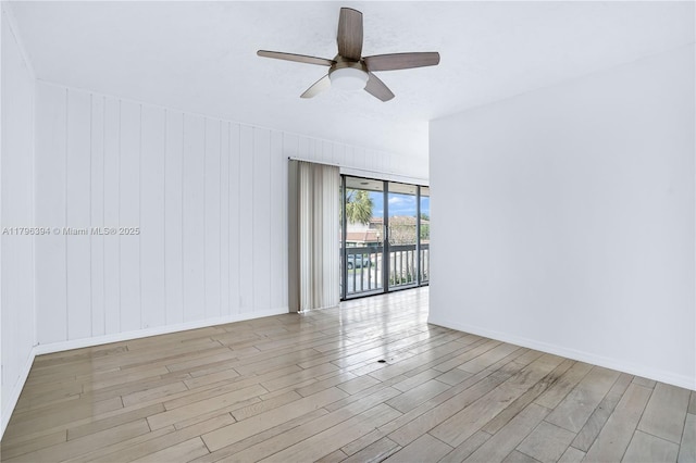 406 Saint Andrews Rd Unit 53, Hollywood, FL 33021 - spare room with ceiling fan, baseboards, and wood finished floors