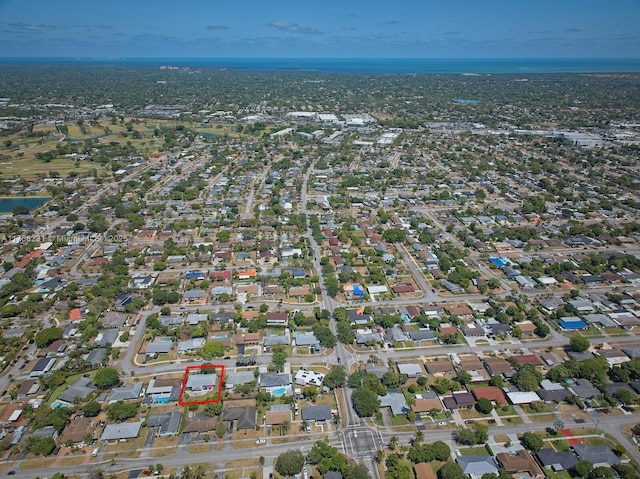 bird's eye view with a residential view