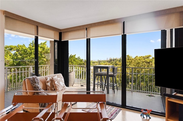 view of sunroom