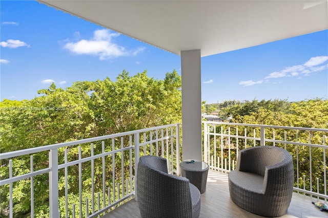 balcony with central air condition unit