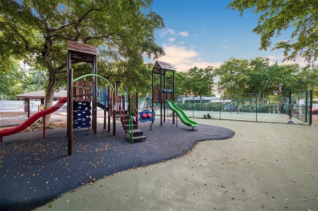 community playground with fence