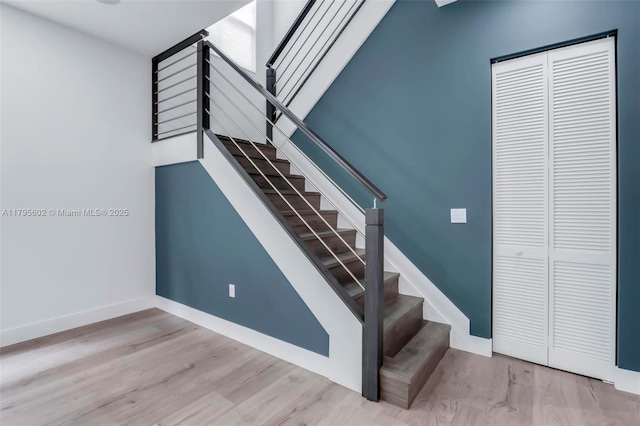 3040 NW 126th Ave, Sunrise, FL 33323 - stairs featuring wood finished floors and baseboards
