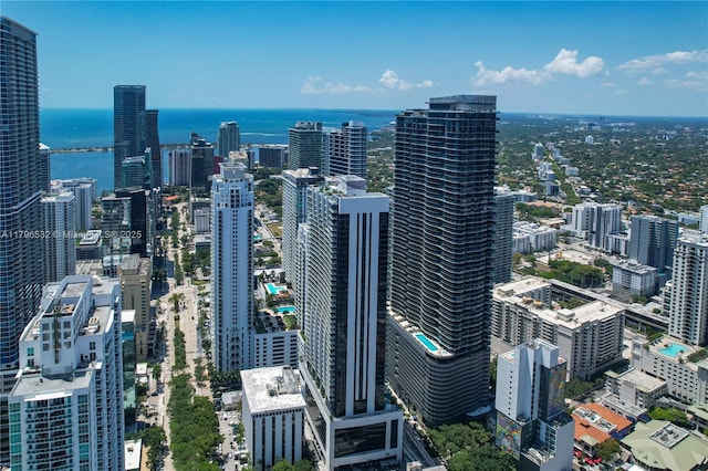 property's view of city with a water view