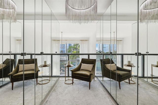 6000 Collins Ave Unit 304, Miami Beach, FL 33140 - living area with finished concrete floors