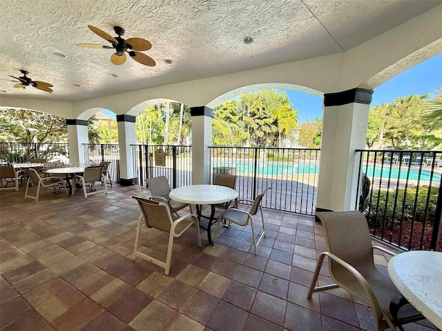 16276 SW 29th St, Miramar, FL 33027 - view of patio with a ceiling fan and outdoor dining space