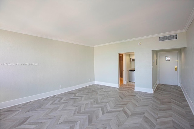 700 Biltmore Way Unit 1016, Coral Gables, FL 33134 - unfurnished room featuring baseboards, ornamental molding, and visible vents