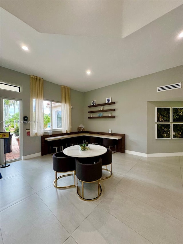 16724 NW 8th St, Pembroke Pines, FL 33028 - living room with light tile patterned floors, visible vents, baseboards, and recessed lighting