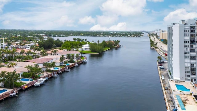 bird's eye view of a large body of water