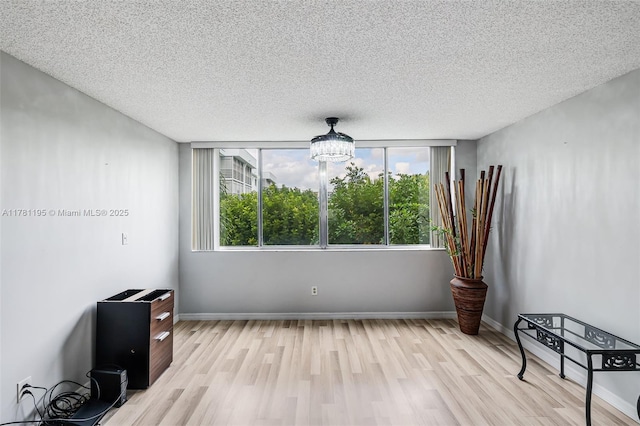 6698 N 10th Ave N Unit 218, Lake Worth, FL 33467 - empty room featuring light wood finished floors, a textured ceiling, and plenty of natural light