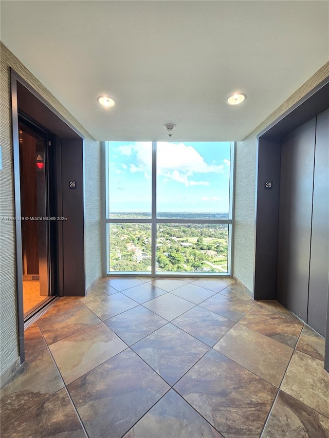 2641 N Flamingo Rd Unit 2601N, Sunrise, FL 33323 - interior space featuring expansive windows and elevator