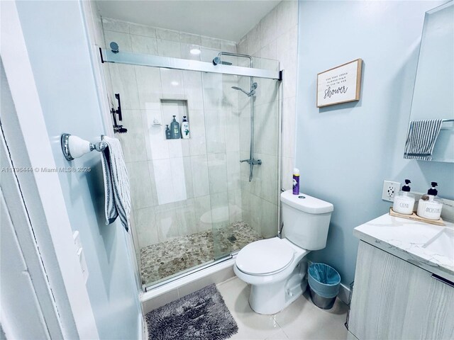 1245 SW 85th Ave, Miami, FL 33144 - bathroom with toilet, a stall shower, and vanity