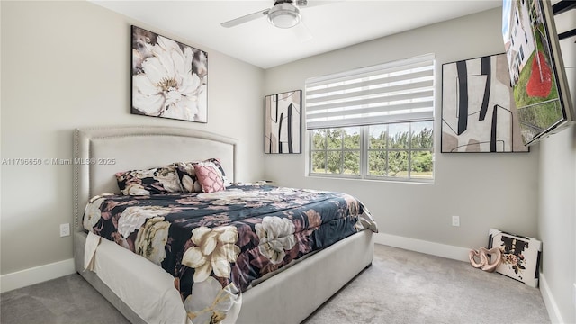 17739 SW 54th St, Miramar, FL 33029 - bedroom featuring carpet, baseboards, and ceiling fan