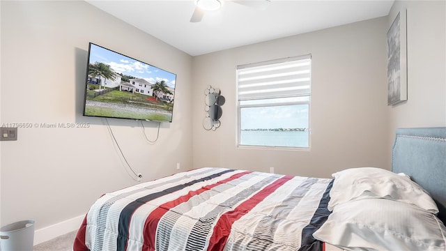 17739 SW 54th St, Miramar, FL 33029 - bedroom with ceiling fan, carpet, and baseboards