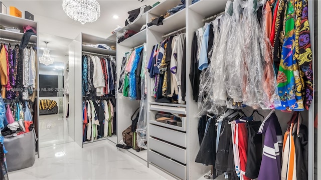 17739 SW 54th St, Miramar, FL 33029 - walk in closet with a chandelier and marble finish floor