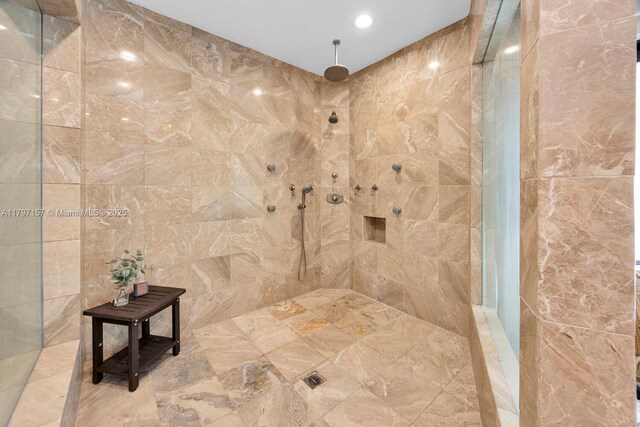15920 SW 81st Ave, Palmetto Bay, FL 33157 - full bath featuring a tile shower and recessed lighting