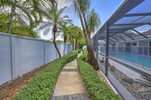15920 SW 81st Ave, Palmetto Bay, FL 33157 - view of yard with fence and glass enclosure