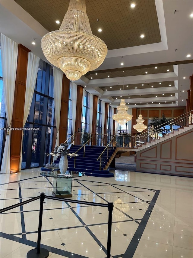 community lobby with stairway