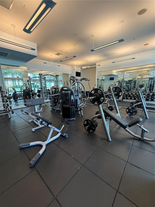 view of workout area