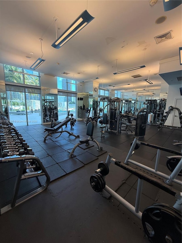view of workout area
