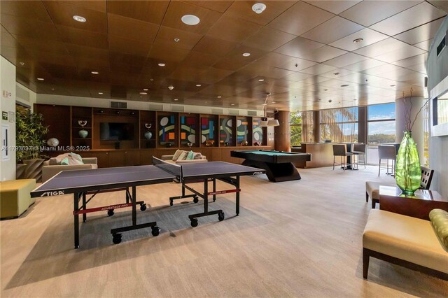 2641 N Flamingo Rd Unit 307N, Sunrise, FL 33323 - rec room with billiards table and carpet flooring