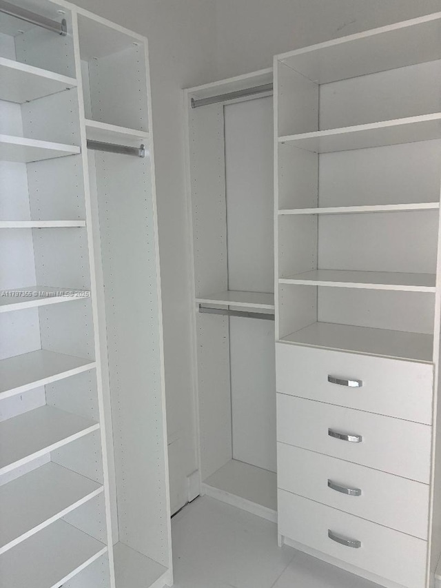 view of walk in closet