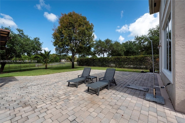 view of patio / terrace with a fenced backyard