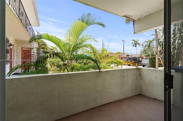 view of balcony
