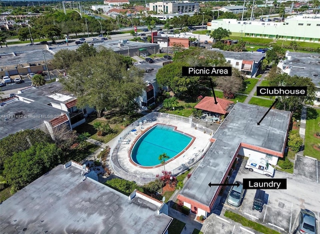 birds eye view of property